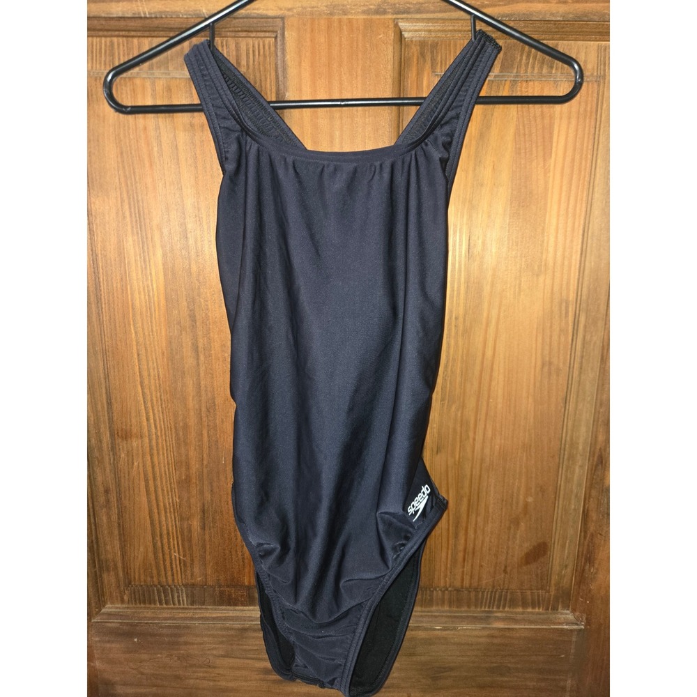 Speedo Pro LT Womens Black One Piece Swimsuit Size 10/36 Performance Swimwear